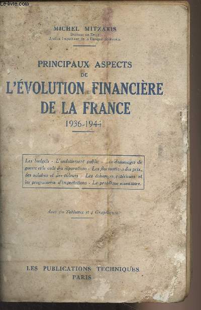 Principaux aspects de l'volution financire de la France 1936-1944
