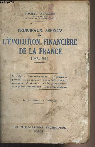 Principaux aspects de l'volution financire de la France 1936-1944