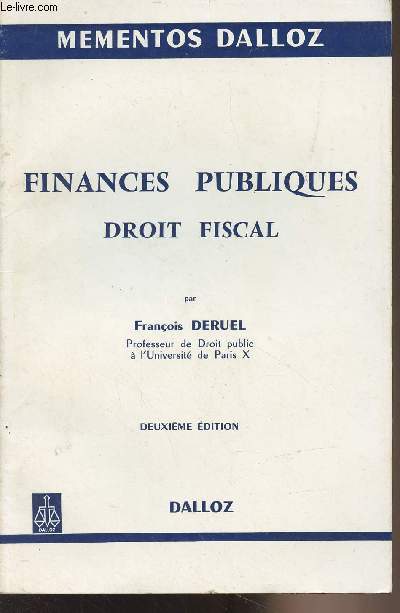 Finances publiques droit fiscal - 