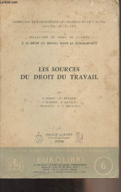 Les sources du droit du travail - I - 