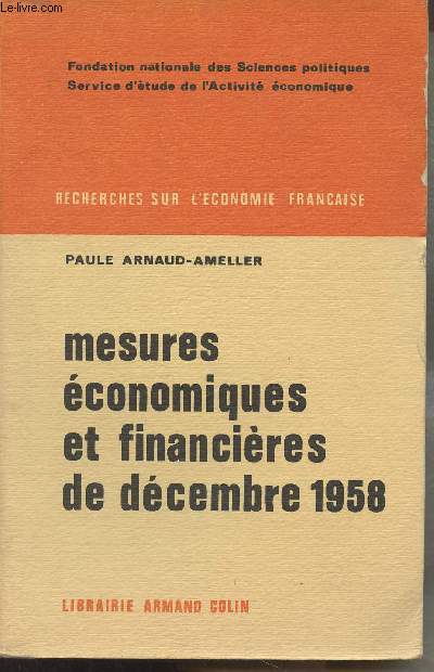 Mesures conomiques et financires de dcembre 1958 - 