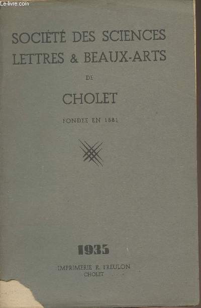Socit des sciences, lettres & beaux-arts de Cholet - 1935