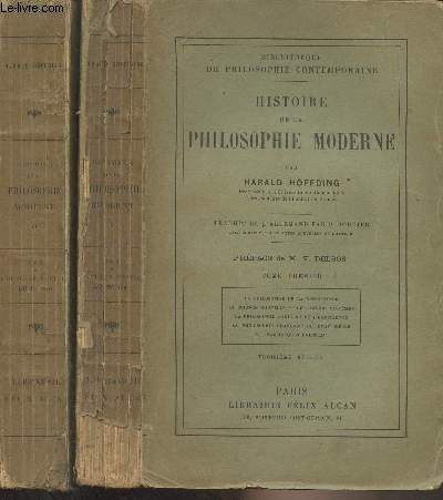 Histoire de la philosophie moderne - En 2 tomes - 3e dition - 