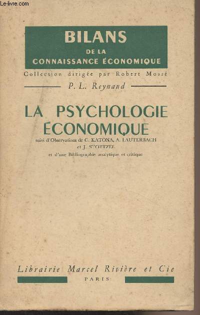 La psychologie conomique - 