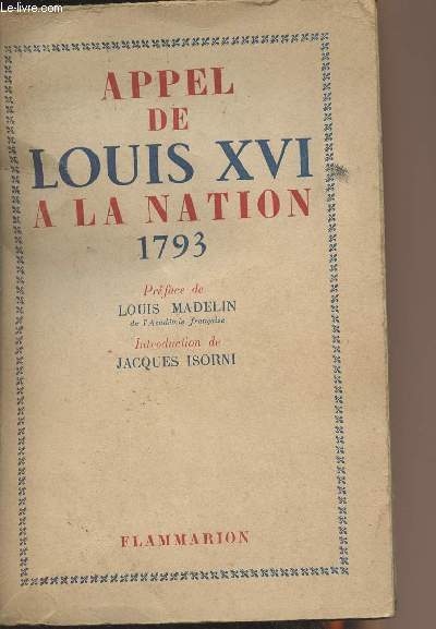 Appel de Louis XVI  la nation 1793