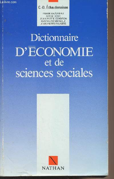 Dictionnaire d'conomie et de sciences sociales - 