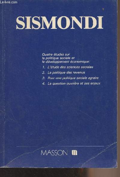 Quatre tudes sur la politique sociale et le dveloppement conomique