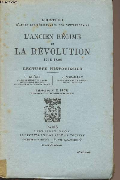 L'Ancien Rgime et la Rvolution 1715-1800 - 