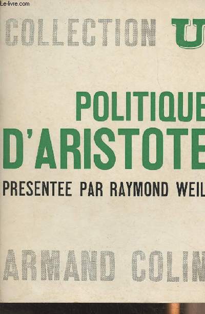 Politique d'Aristote - Collection U 