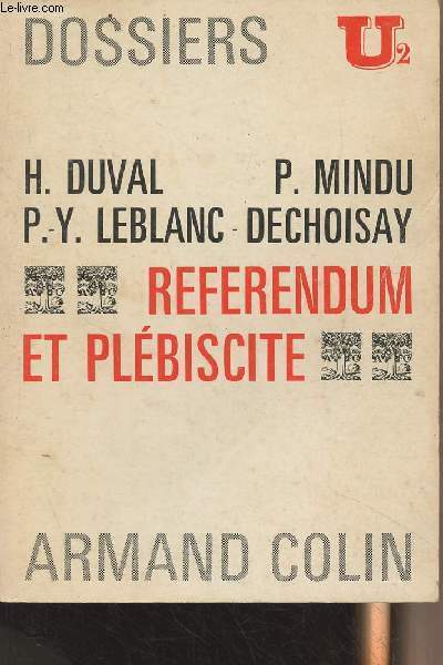 Referendum et plbiscite - Dossiers U n96
