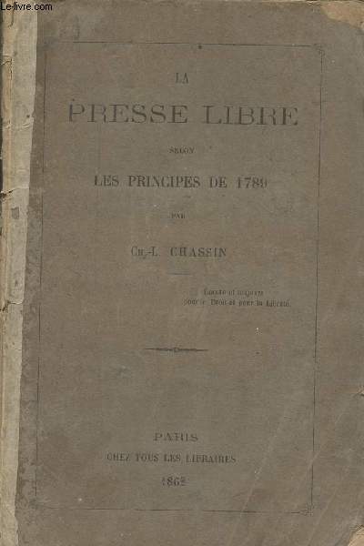 La presse libre selon les principes de 1789