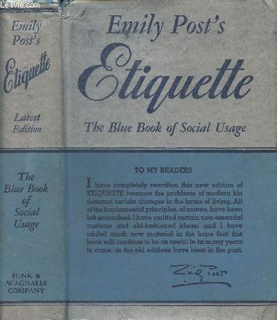 Etiquette, The Blue Book of Social Usage
