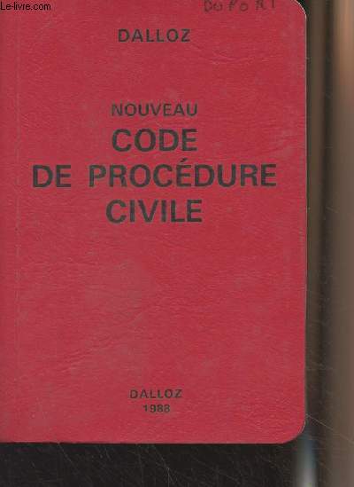Nouveau code de procdure civile - Code de procdure civile et code de l'organisation judiciaire (extraits) - (80e dition)