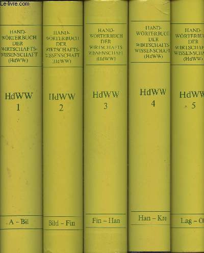 Handwrterbuch der wirtschaftswissenschaft (HdWW) - 10 vol. - Zugleich Neuauflage des Handwrterbuchs der Sozialwissenschaften