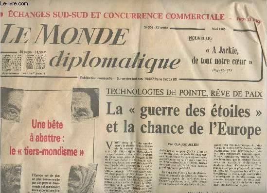 Le Monde diplomatique n374, 32e anne, mai 1985 - Nouvelle : 