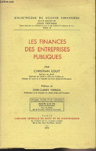 Les finances des entreprises publiques - 