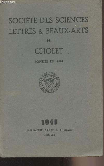 Socit des sciences, lettres & beaux-arts de Cholet - 1941