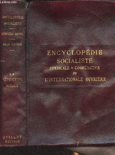 Encyclopdie Socialiste Syndicale et Cooprative de l'Internationale Ouvrire - La rvolution sociale par Charles Rappoport