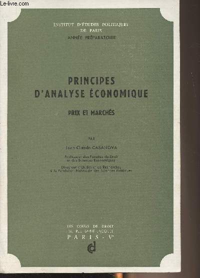 Principes d'analyse conomique (Prix et marchs) - 