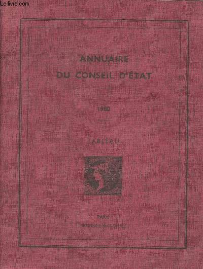 Conseil d'tat - Etudes et documents - 1980 - Tableau des membres du Conseil d'tat