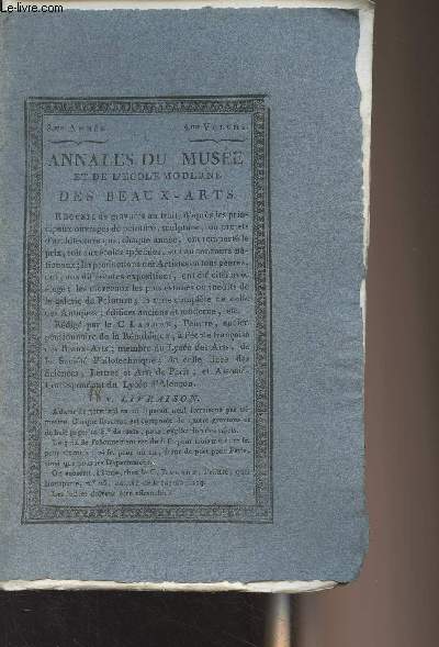 Annales du Muse et de l'cole Moderne des Beaux-Arts - 3e anne - 4me vol. 18e livraison