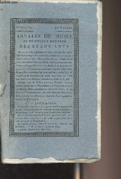 Annales du Muse et de l'cole Moderne des Beaux-Arts - 3e anne - 4me vol. 17e livraison