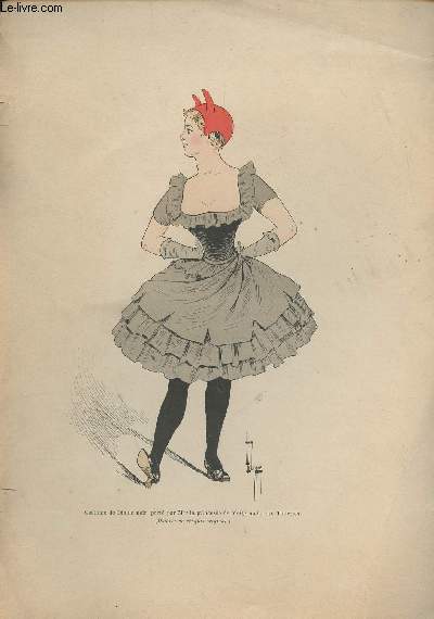 Costume de Diable noir, porté par Mme la princesse de Metternich, aux Tuileries (d'après un croquis original)