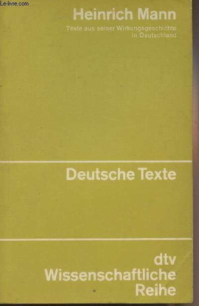 Texte zu seiner Wirkungsgeschichte in Deutschland - 