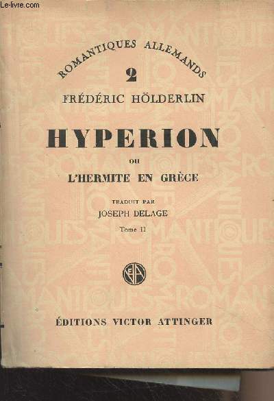 Hyprion ou l'hermite en Grce - Tome II - 