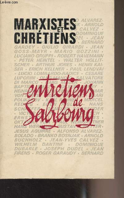 Marxistes et chrtiens, entretiens de Salzbourg