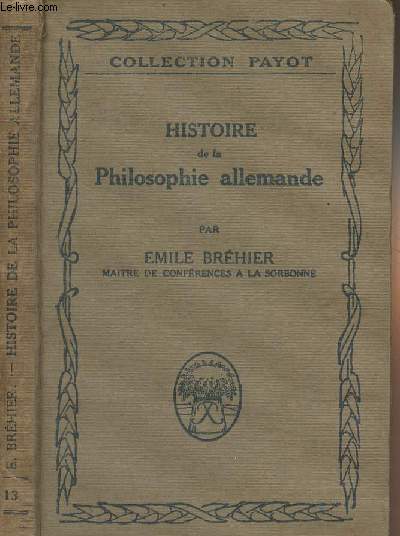Histoire de la philosophie allemande - Collection 