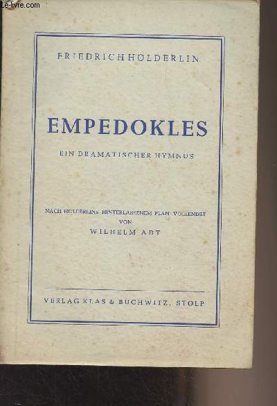 Empedokles - Ein dramatischer hymnus