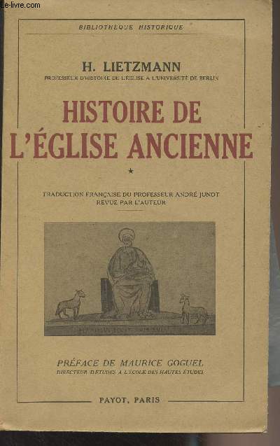 Histoire de l'glise ancienne - Tome 1 - 