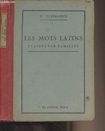 Les mots latins classs par familles