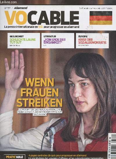 Vocable, allemand n757 - Du 19 oct. au 1er nov. 2017 -Wenn frauen streiken, der kampf um das frauenstimmrecht in der schweiz: 