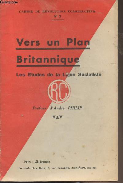 Vers un plan britannique - Les Etudes de la Ligue Socialiste - 