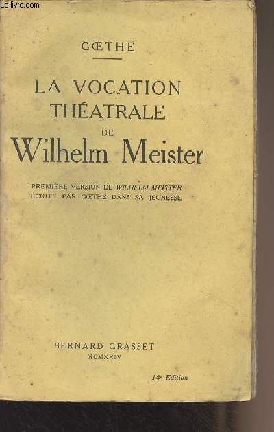 La vocation thtrale de Wilhelm Meister