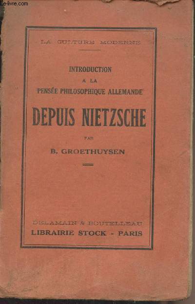 Introduction  la pense philosophique allemande depuis Nietzsche - 