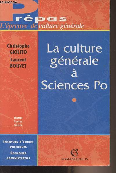 La culture gnrale  Science Po - 