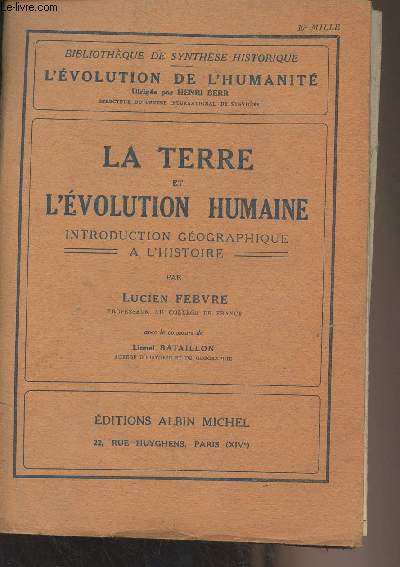 La terre et l'volution humaine, introduction gographique  l'histoire - 