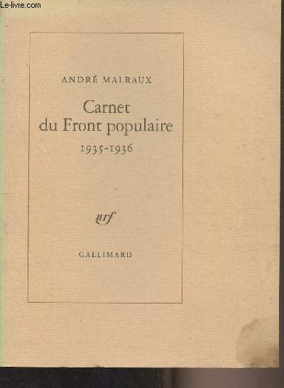 Carnet du Front Populaire 1935-1936