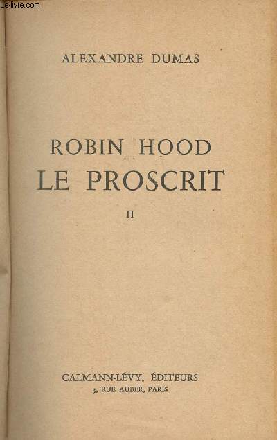 Robin Hood le proscrit - Tome II