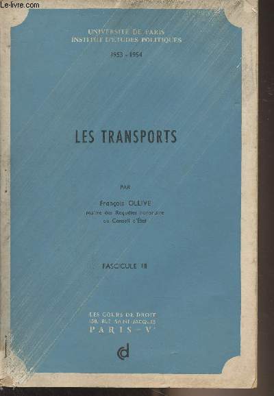Les transports - Fascicule III - 
