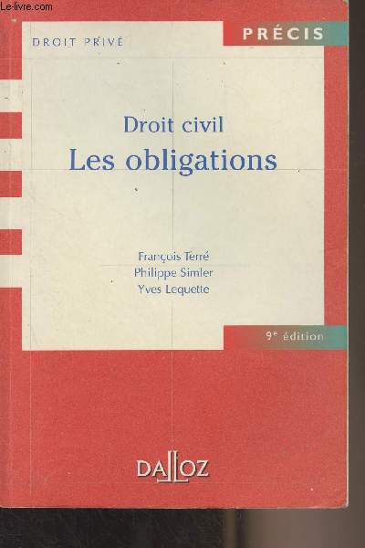 Droit civil, les obligations - 