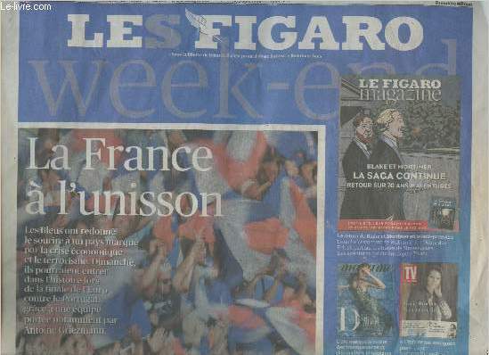 Le Figaro n22368 - Samedi 9 - Dimanche 10 juil. 2016 - La France  l'unisson - La tuerie de Dallas, rvlatrice de la fracture raciale aux Etats-Unis - Alain Jupp : 
