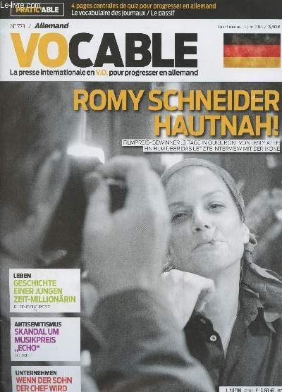 Vocable, allemand n773 - Du 31 mai au 13 juin 2018 - Romy Schneider hautnah ! Filmpreis-gewinner 