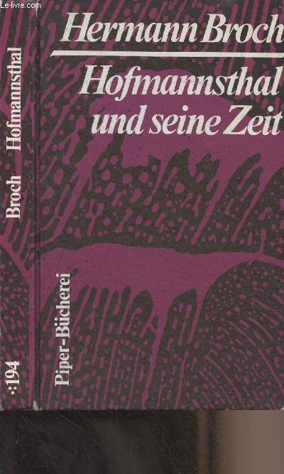 Hofmannsthal und seine Zeit (Eine studie) - 