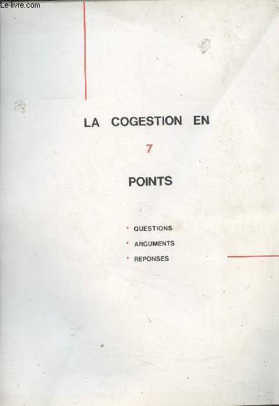 La cogestion en 7 points (questions, arguments, rponses) - Allemagne