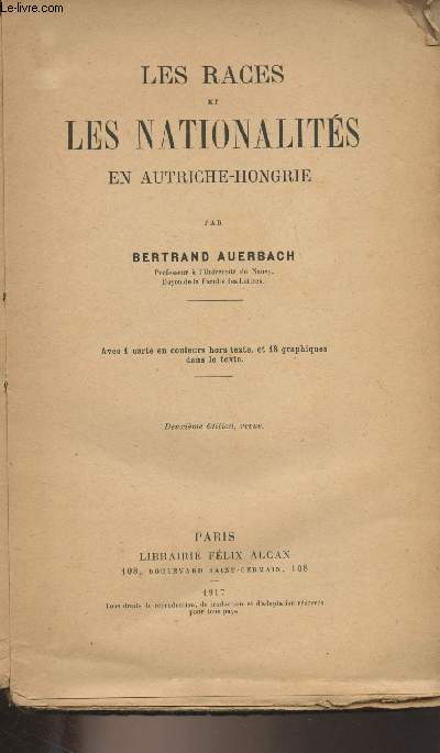 Les races et les nationalités en Autriche-Hongrie (2e édition)