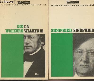 Lot de 2 livres de Wagner : La Walkyrie // Die Walkre - Siegfried